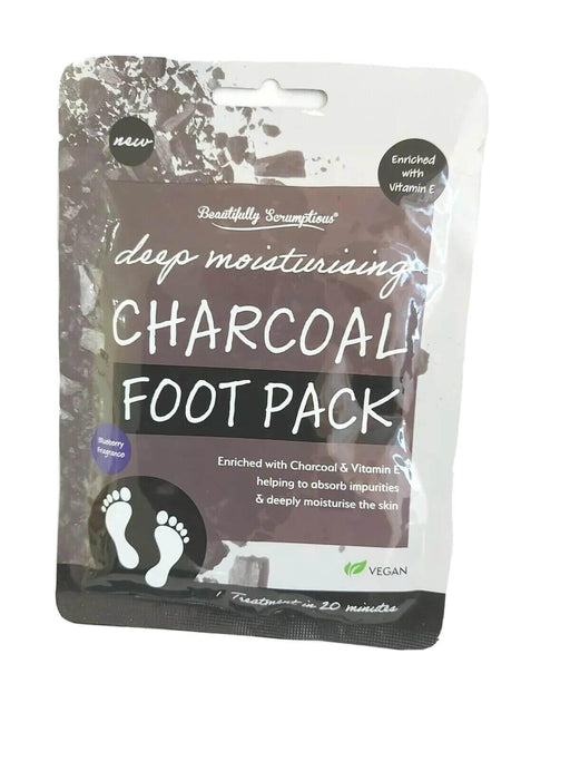Beautifully Scrumptious Deep Moisturising Charcoal Foot Pack - 1 Treatment - The Present Picker