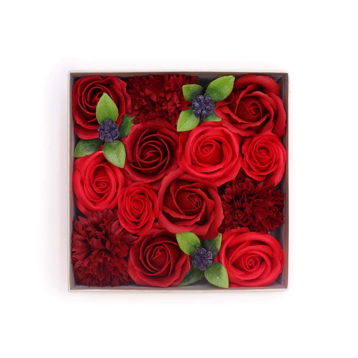 Classic Red Roses Square Gift Box