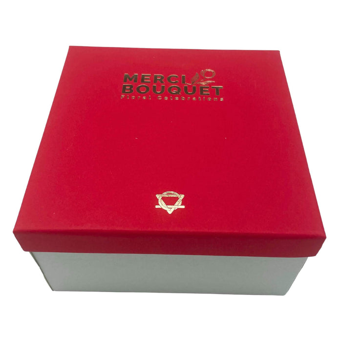 Classic Red Roses Square Gift Box