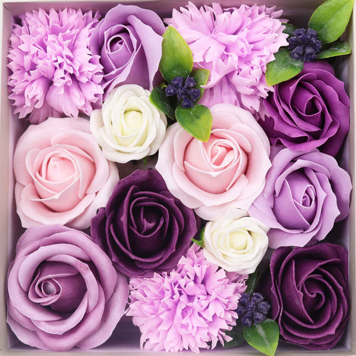 Lavender, Rose & Carnation Square Gift Box