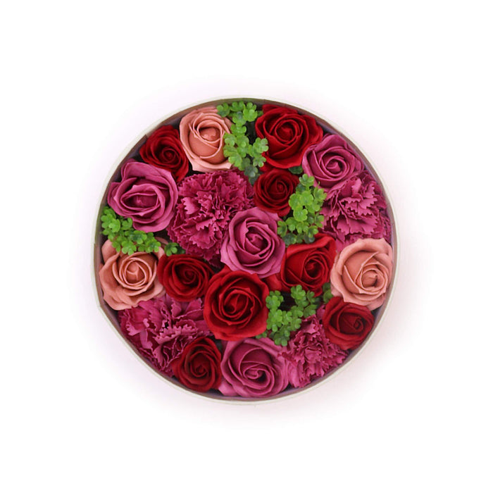 Round Soap Flower Gift Box - Vintage Roses