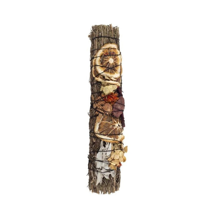 Ritual Wand Smudge Stick with Rosemary, Palo Santo and Red Jasper - 9in