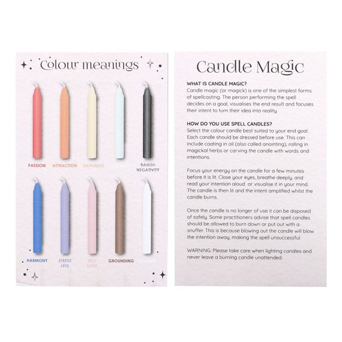 Mixed Colour Spell Candles - Pack of 12