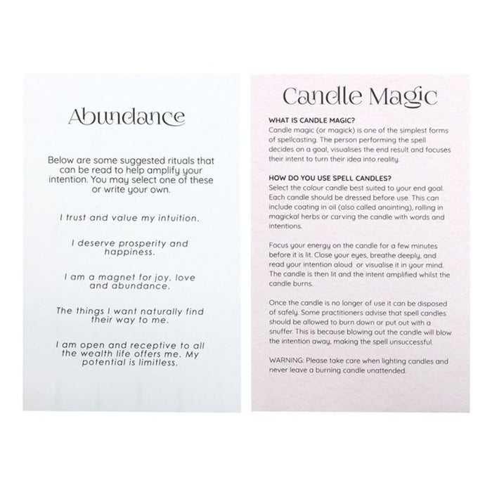 Abundance Spell Candles - Pack of 12
