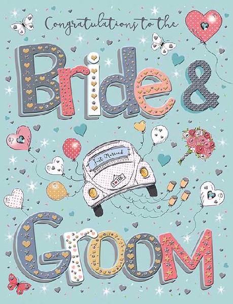 Congratulations to the Bride & Groom Card - The Present Picker