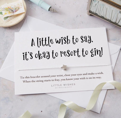 A Little Wish Bracelet Gift To Say It's Ok to Resort to Gin - The Present Picker