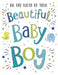 On the Birth of your Beautiful Baby Boy Card - The Present Picker