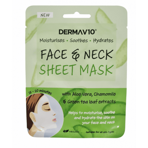 Derma V10 Face & Neck Sheet Mask - The Present Picker