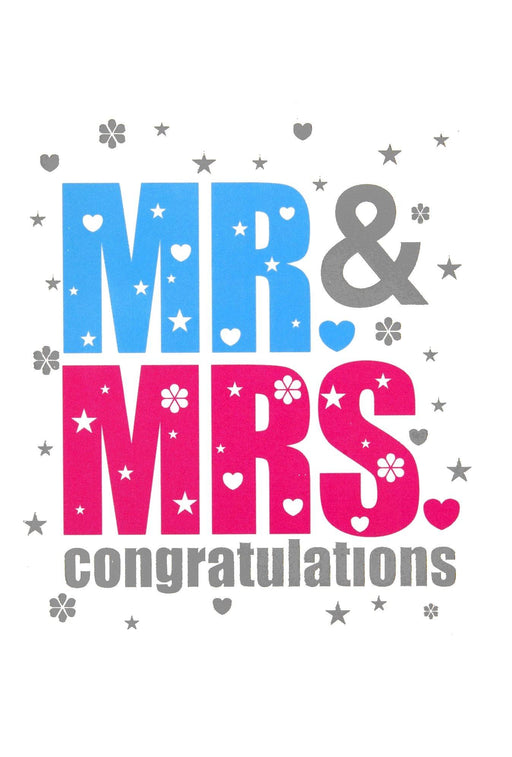 Mr & Mrs Congratulations Wedding Day Card - The Present Picker