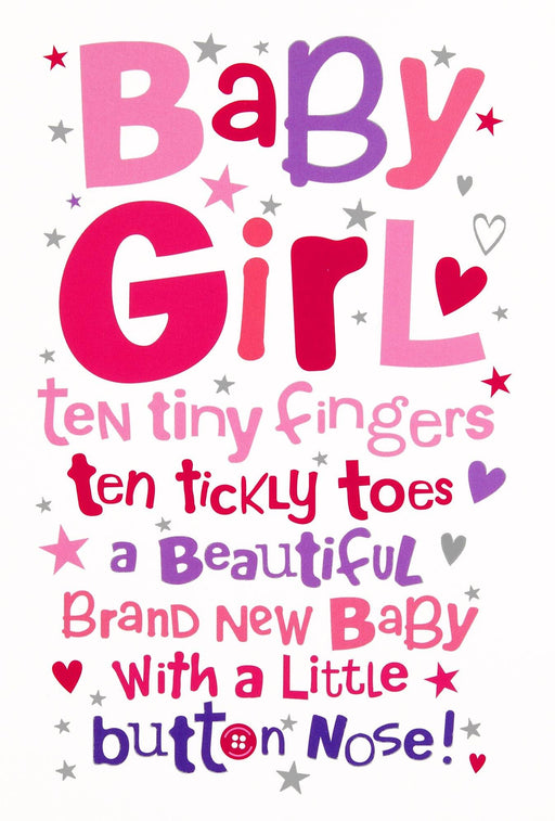 Word Play Baby Girl Card - The Present Picker