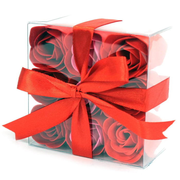 9 x Rose Soap Flowers Gift Box - The Present Picker