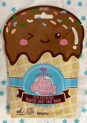 Ice Cream Printed Sheet Face Mask - Vanilla or Chocolate - The Present Picker
