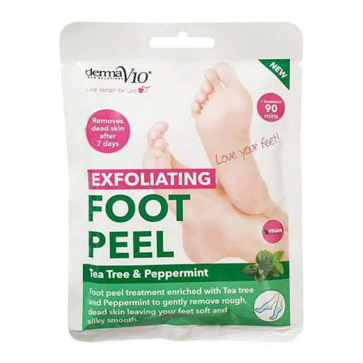 Derma V10 Exfoliating Foot Peel - Tea Tree & Peppermint - 1 Treatment - The Present Picker