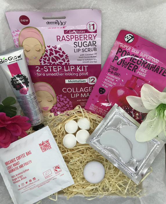 Mini Spa Pamper Letterbox Gift - Pomegranate & Raspberry - The Present Picker