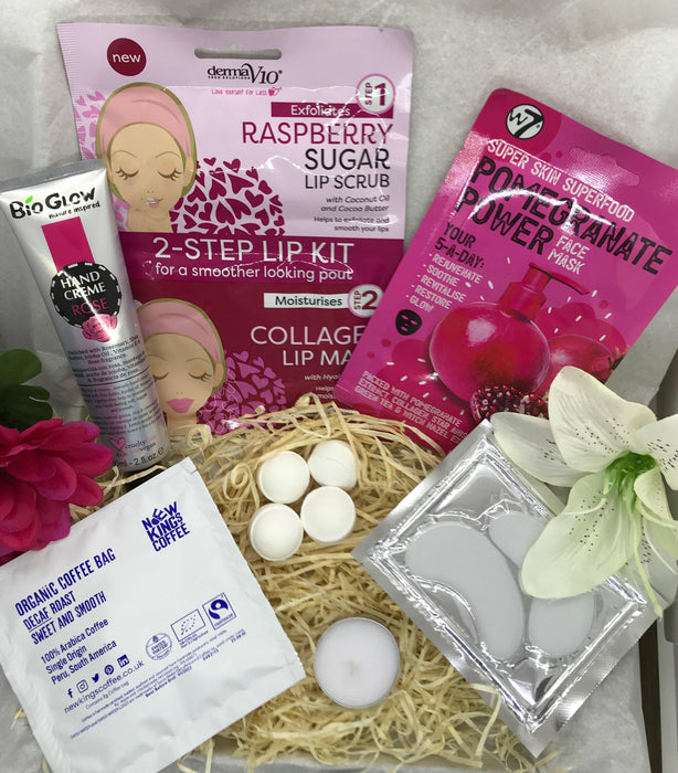 Mini Spa Pamper Letterbox Gift - Pomegranate & Raspberry - The Present Picker