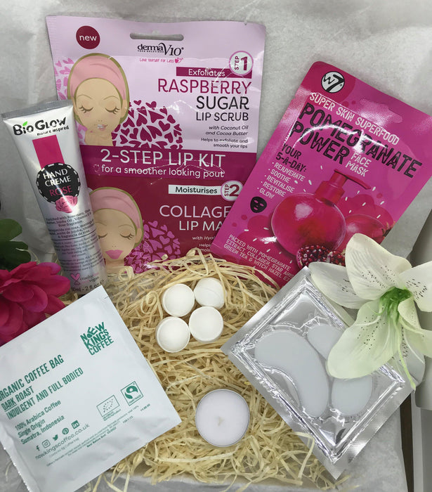 Mini Spa Pamper Letterbox Gift - Pomegranate & Raspberry - The Present Picker