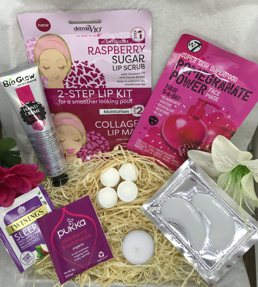 Mini Spa Pamper Letterbox Gift - Pomegranate & Raspberry - The Present Picker