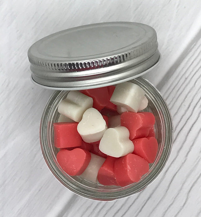 Jar of Mini Heart Wax Melts - The Present Picker