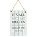 All Shits and Giggles White Wooden Sign - The Present Picker