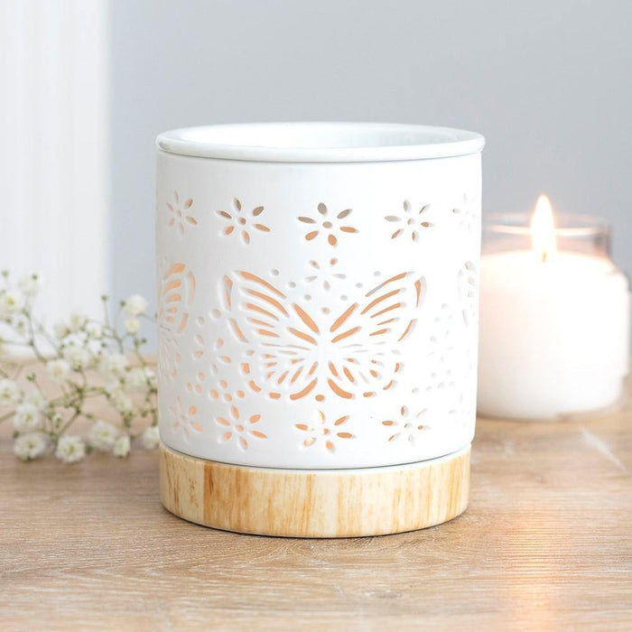 Butterflies Cut Out Oil Burner - The Present Picker