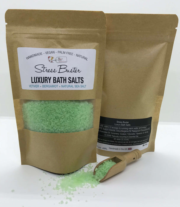 Aromatherapy Bath Salts 250g - Stress Buster - The Present Picker