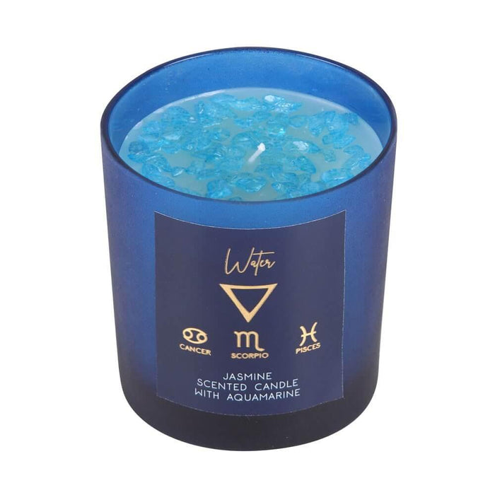 Water Element Jasmine Crystal Chip Candle - The Present Picker