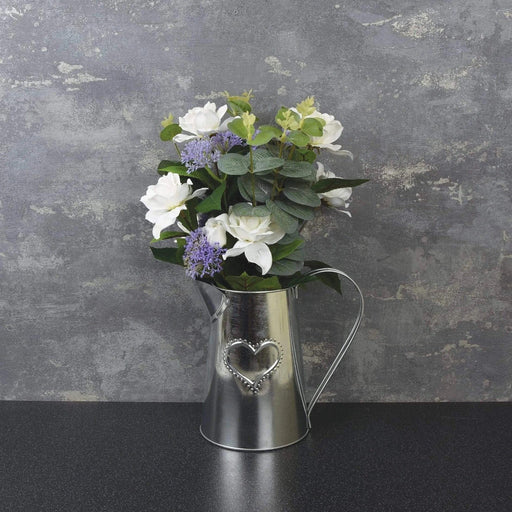 Metal Jug with Camelia and Eucalyptus - Lilac - The Present Picker
