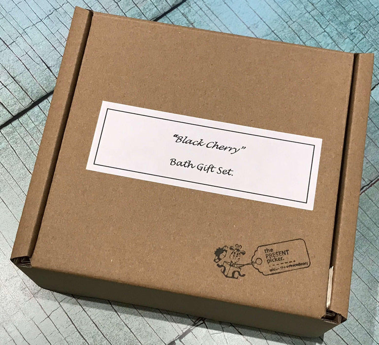 Bath Chill Pills & Soap Flowers Gift Box - Black Cherry - The Present Picker