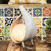 Natural Coconut Lamp - Greywash Wrapover - The Present Picker