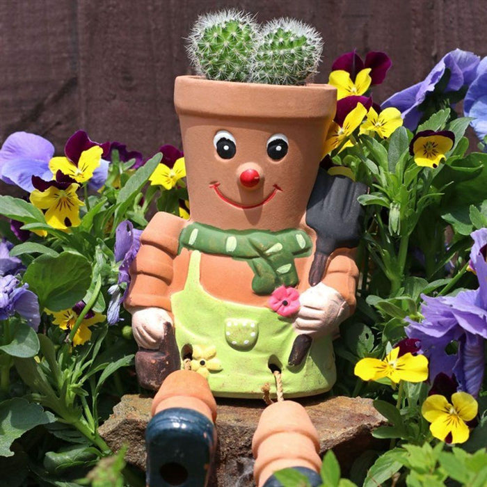 Terracotta Pot Man Planter - The Present Picker