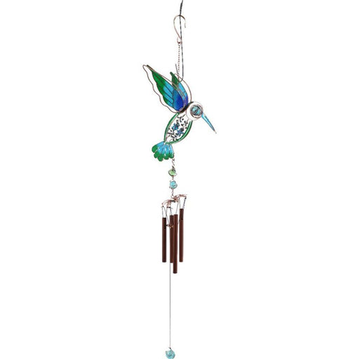 Blue/Green Hummingbird Windchime - The Present Picker
