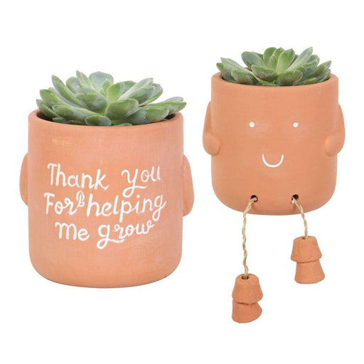 Thank You For Helping Me Grow Sitting Plant Pot Pal - The Present Picker