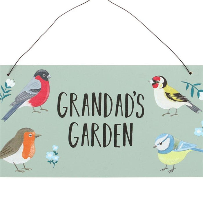 Grandad's Garden British Garden Birds Sign - The Present Picker