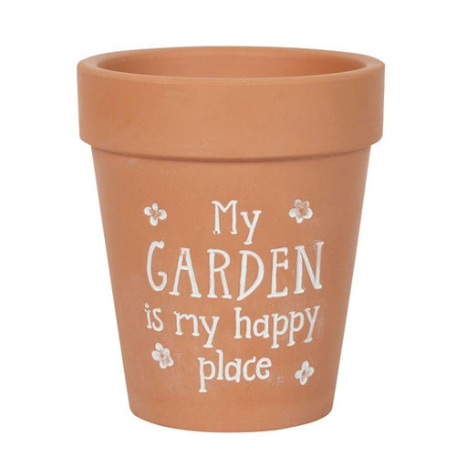 My Garden Is My Happy Place Terracotta Plant Pot - The Present Picker