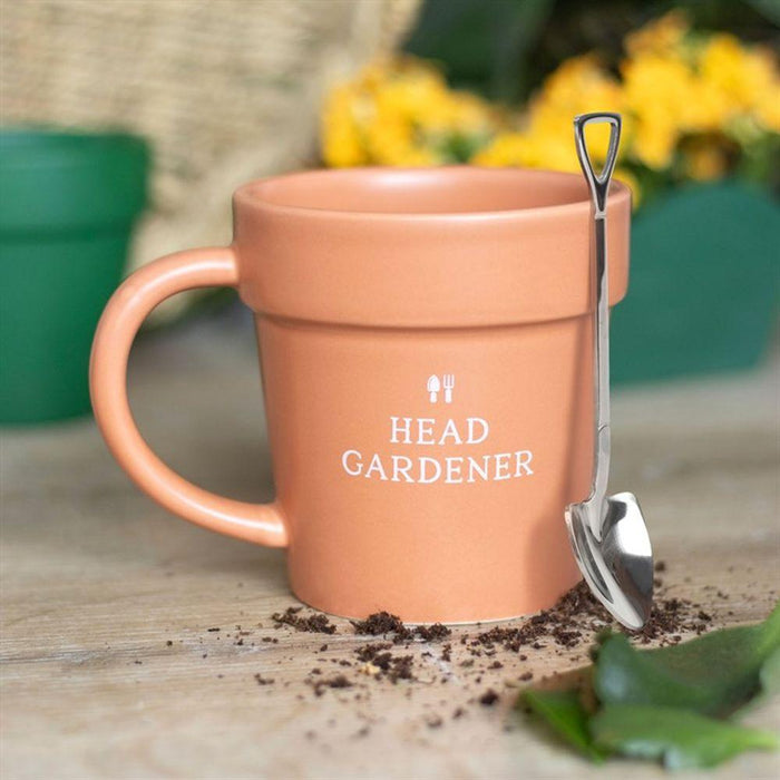 Head Gardener Ceramic Plant Pot Mug and Spoon - The Present Picker