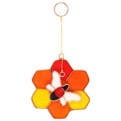 Bee and Honeycomb Suncatcher - The Present Picker
