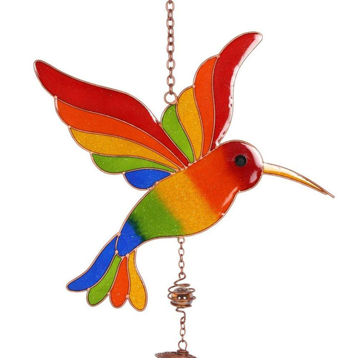 Multicoloured Hummingbird Windchime - The Present Picker