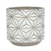 White Geometric Plant Pot - The Present Picker