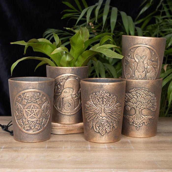Moon Shadows Bronze Terracotta Plant Pot by Lisa Parker - The Present Picker