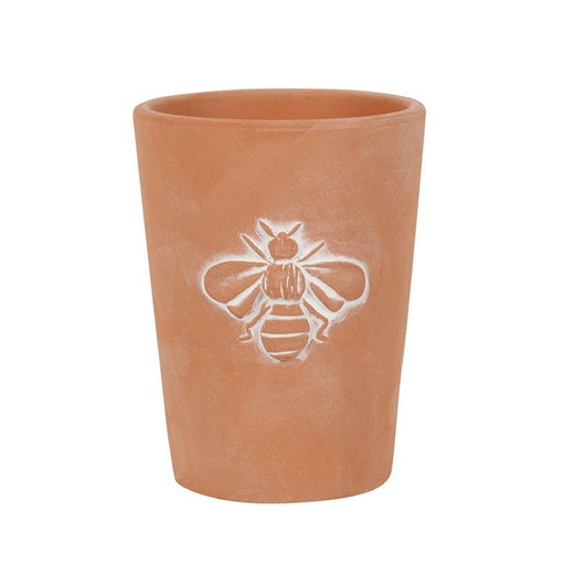Small Terracotta Single Bee Motif Plant Pot - The Present Picker