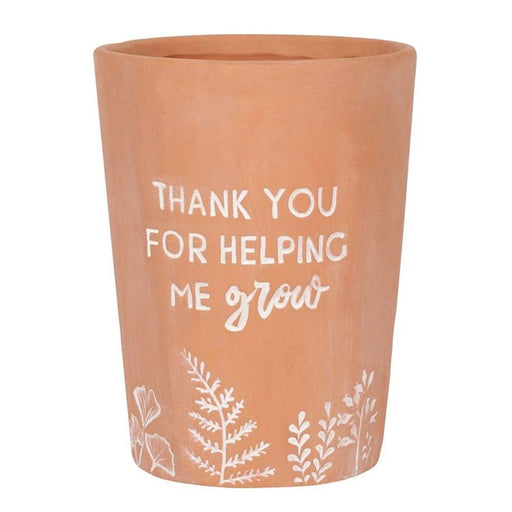 Thank You For Helping Me Grow Terracotta Plant Pot - The Present Picker